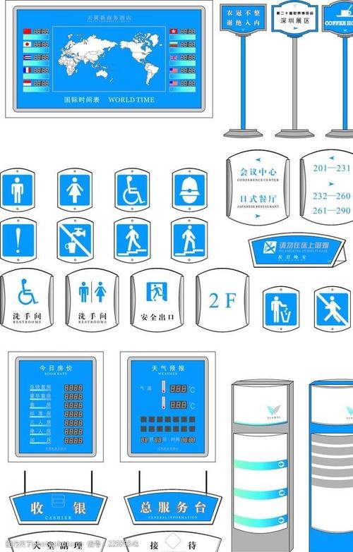 室内外标识引导牌vi设计图片-