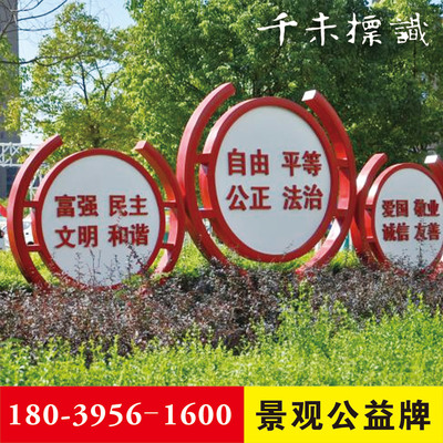 社会主义核心价值观红色文化标识标牌